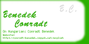 benedek conradt business card